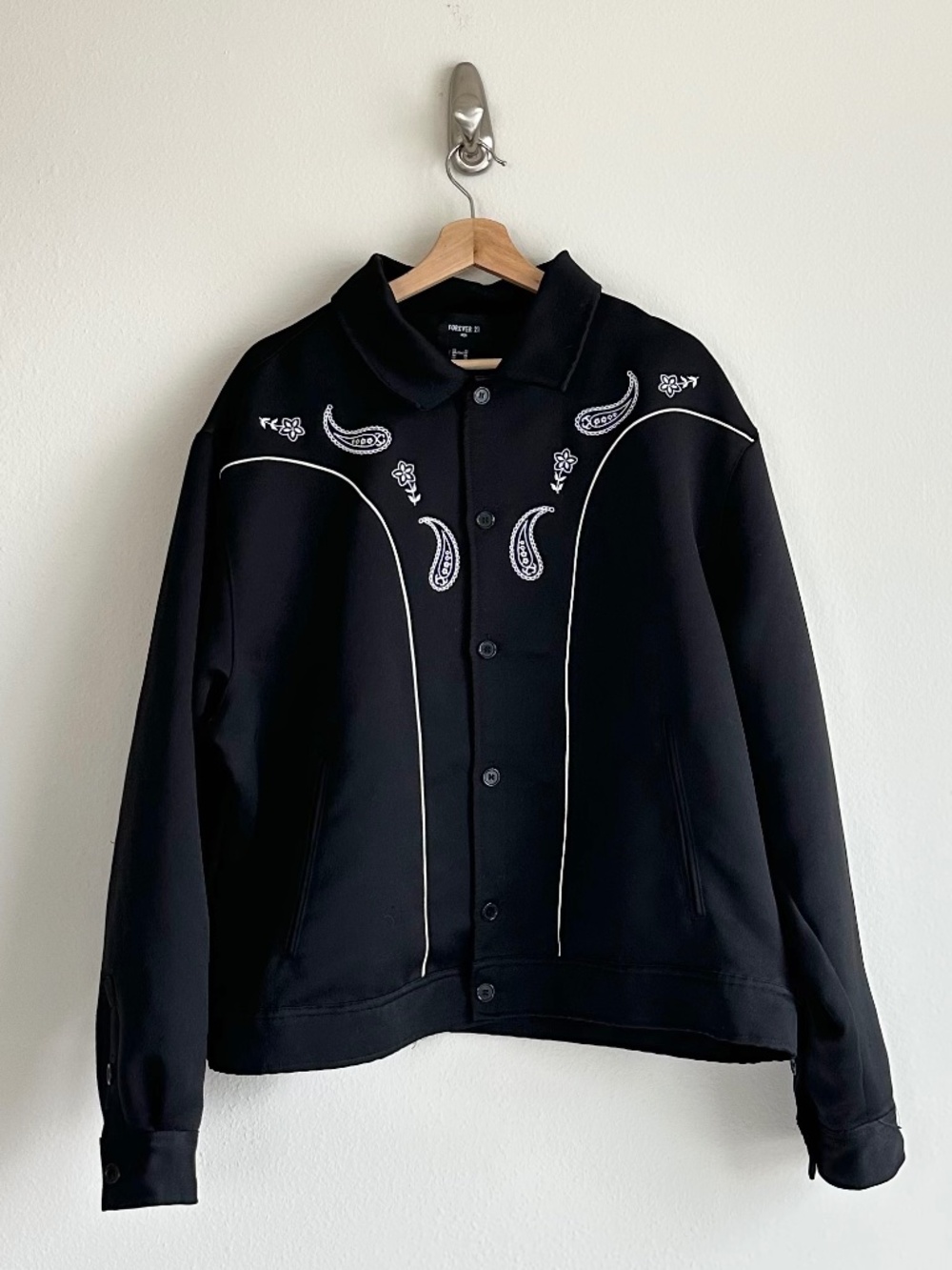 Forever 21 Bandana Print Button-Up Jacket  Size XL